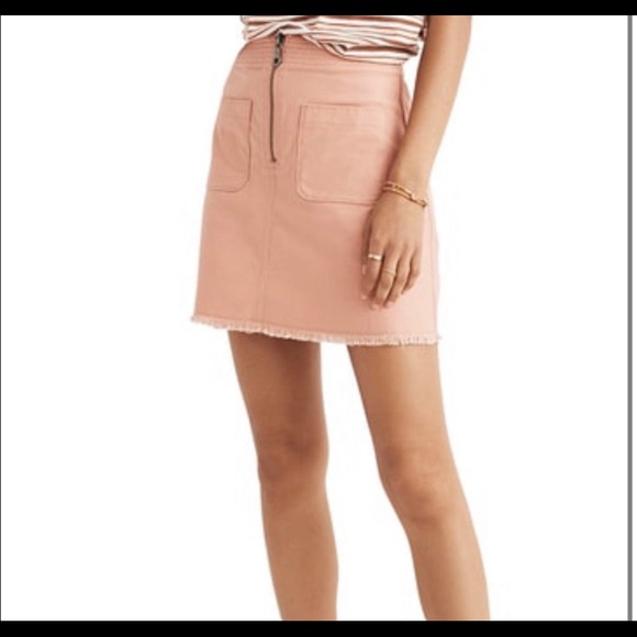 Madewell Dresses & Skirts - Madewell Coral Denim Mini Skirt